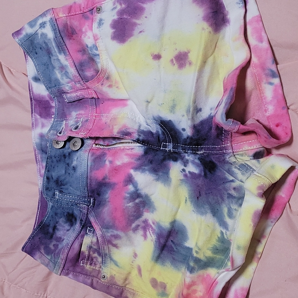 Hand tie-dyed shorts